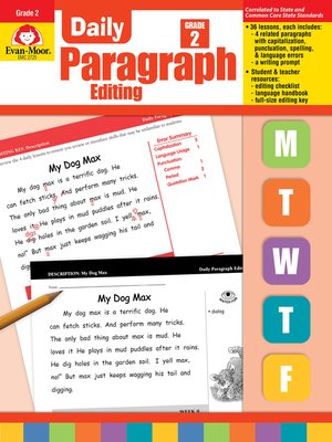 cover image of Daily Paragraph Editing, Grade 2
